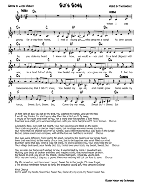 Sui's Song - lyrics by Larry Murley, music by Jim Hancock.  Sung by Jim Hancock. Guitar: Jim Hancock. Flute: Bob Bielfield.